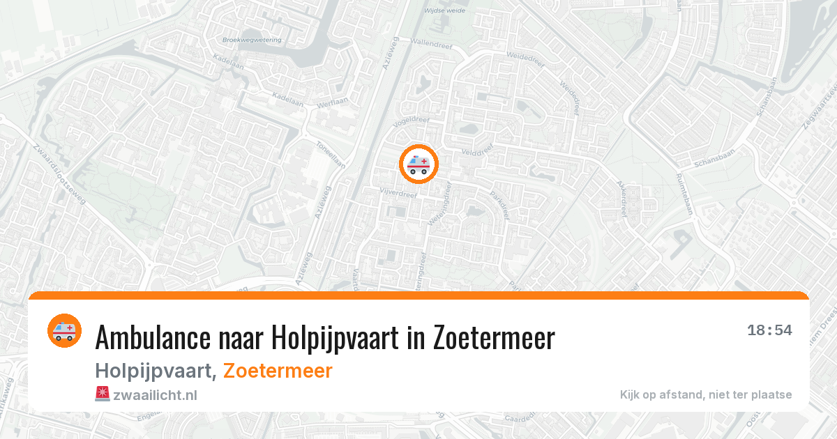 Ambulance naar Holpijpvaart in Zoetermeer — 27 apr 2026