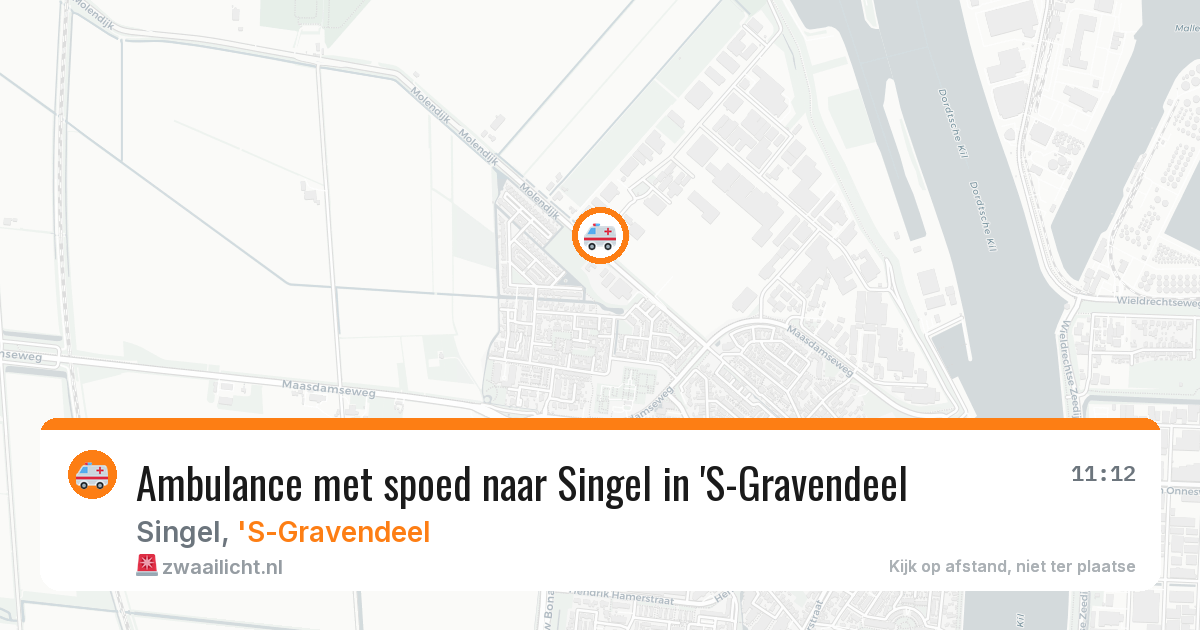 Ambulance met spoed naar Singel in 'S-Gravendeel — 6 mei 2026