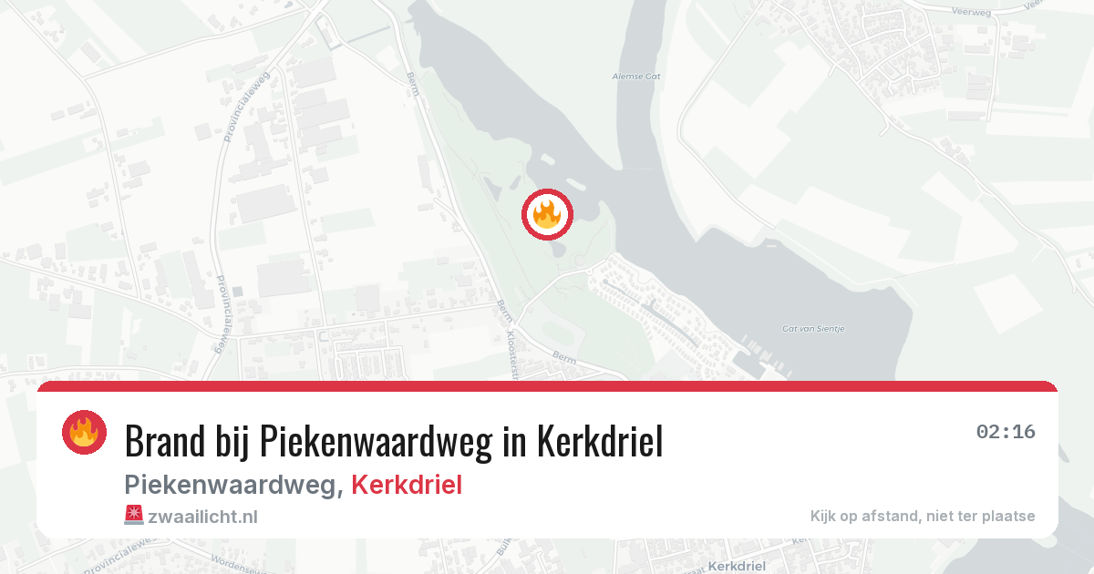Brand bij Piekenwaardweg in Kerkdriel — 9 feb 2026