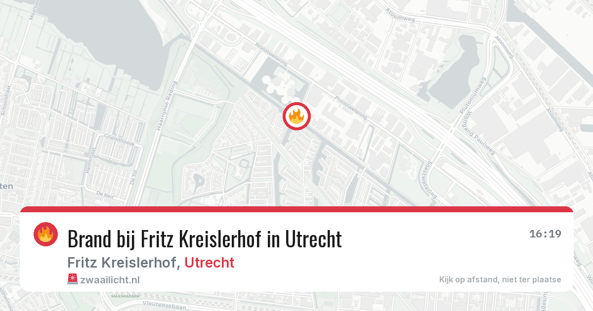 Brand bij Fritz Kreislerhof in Utrecht — 5 apr 2026