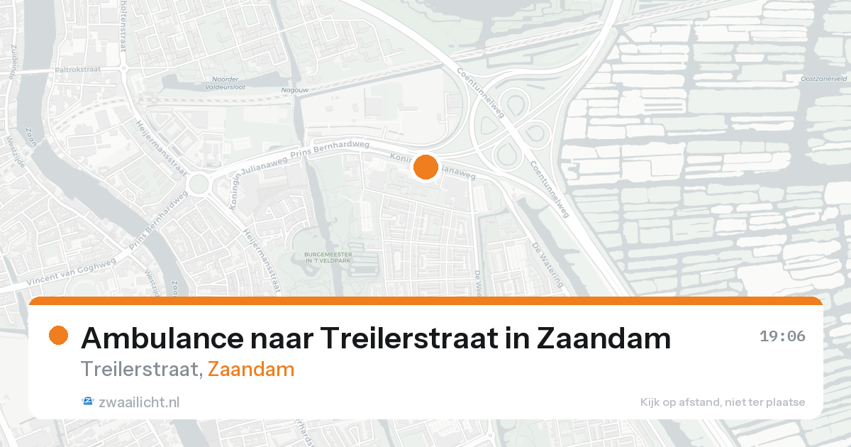 Ambulance naar Treilerstraat in Zaandam — 23 mei 2026