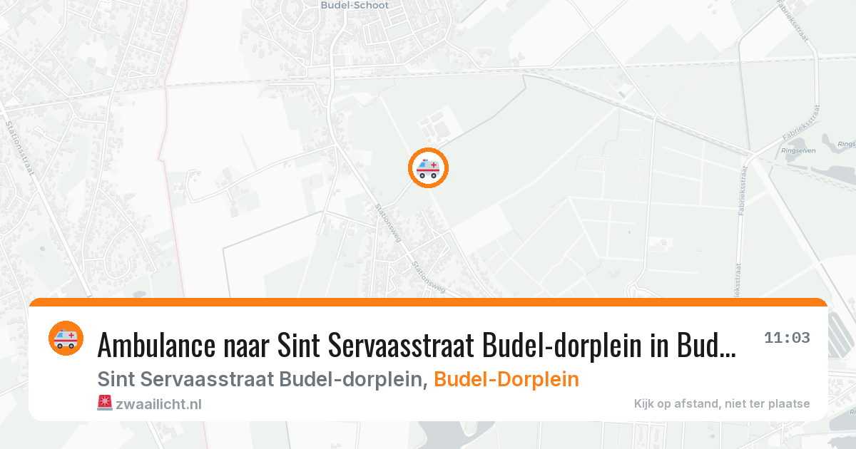 Ambulance naar Sint Servaasstraat Budel-dorplein in Budel-Dorplein — 20 mei 2026