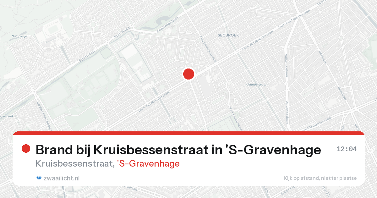 Brand bij Kruisbessenstraat in 'S-Gravenhage — 16 aug 2026