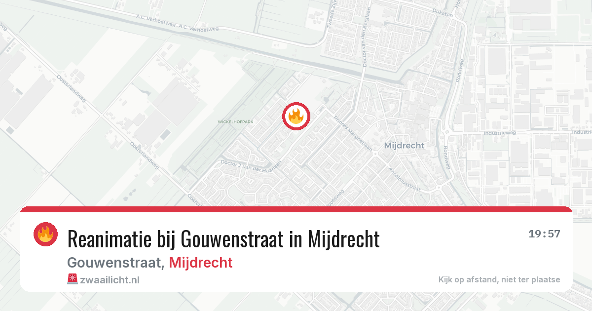 Reanimatie bij Gouwenstraat in Mijdrecht — 31 jul 2026