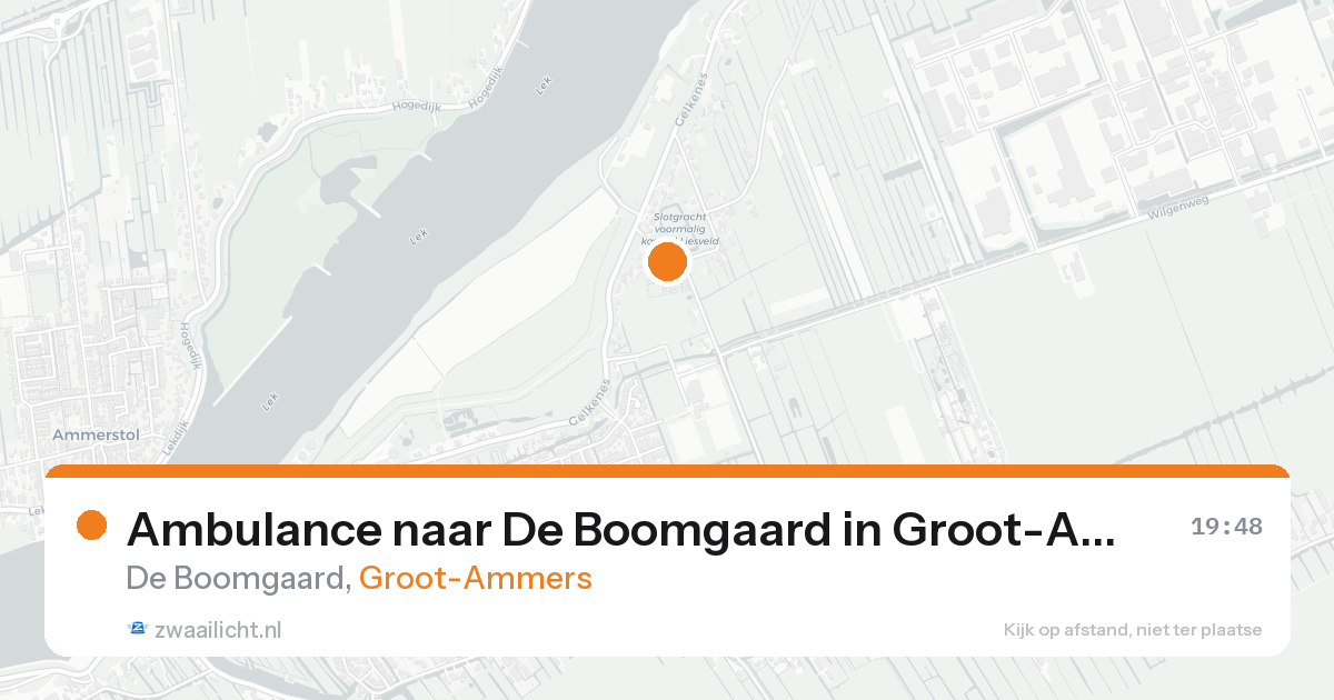 Ambulance naar De Boomgaard in Groot-Ammers — 24 aug 2026