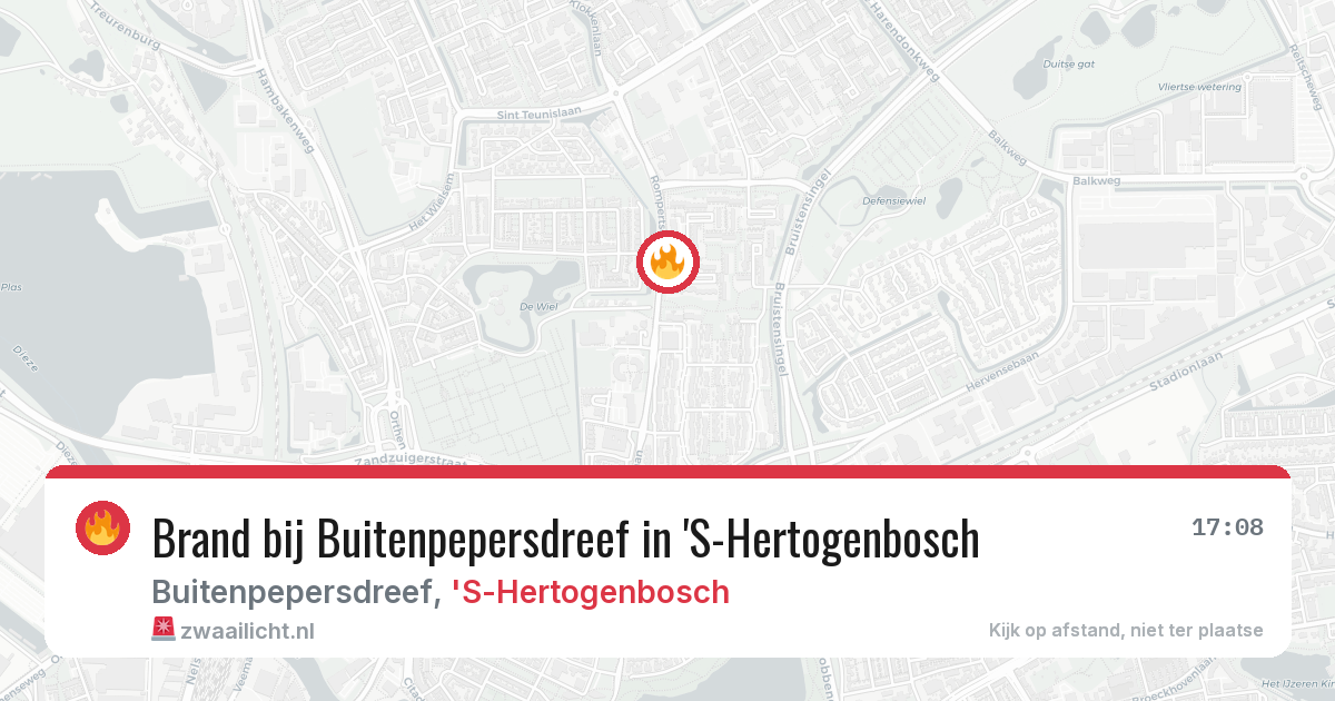 Brand bij Buitenpepersdreef in 'S-Hertogenbosch — 19 mei 2026