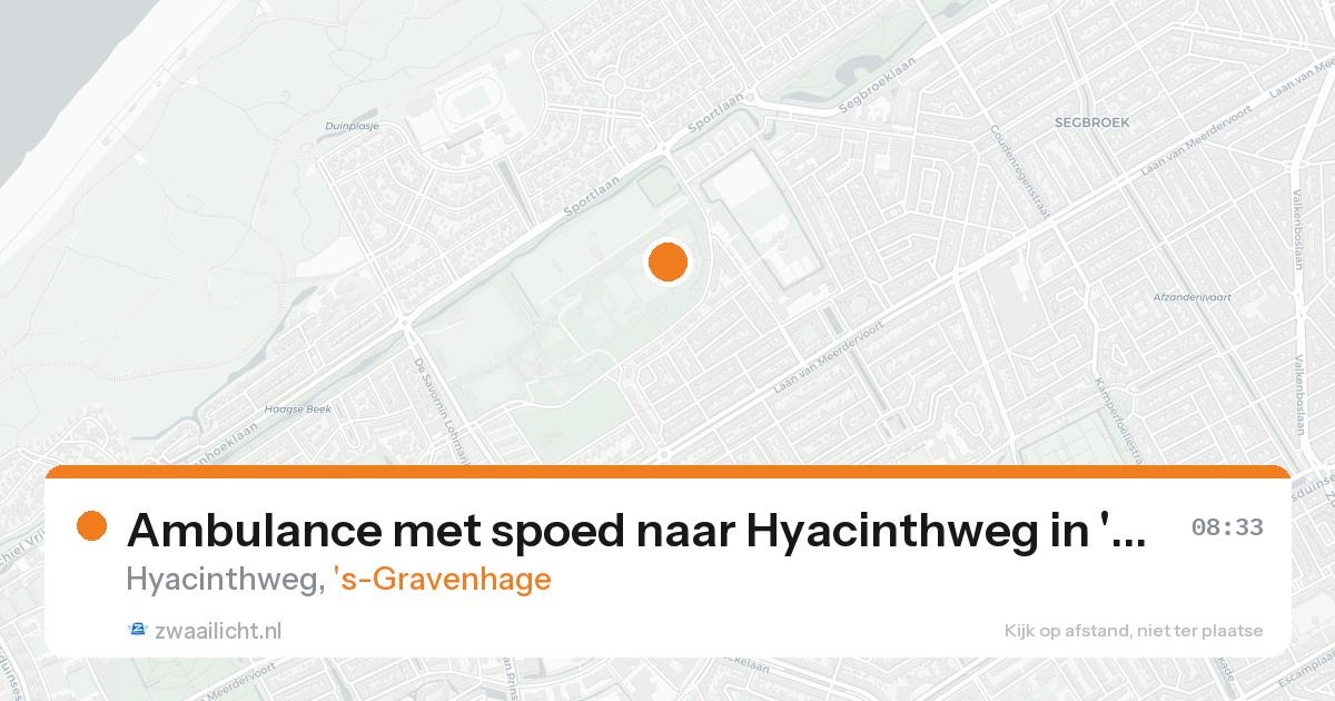 Ambulance met spoed naar Hyacinthweg in 's-Gravenhage — 17 aug 2026