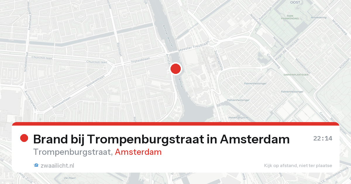 Brand bij Trompenburgstraat in Amsterdam — 9 jun 2026