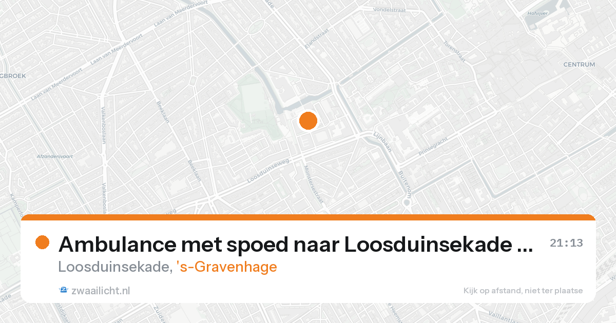 Ambulance met spoed naar Loosduinsekade in 's-Gravenhage — 14 mei 2026