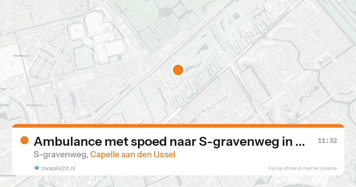 Ambulance met spoed naar S-gravenweg in Capelle aan den IJssel — 15 aug 2026
