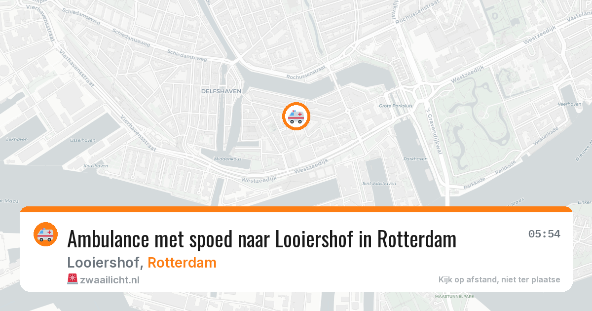 Ambulance met spoed naar Looiershof in Rotterdam — 5 jul 2026