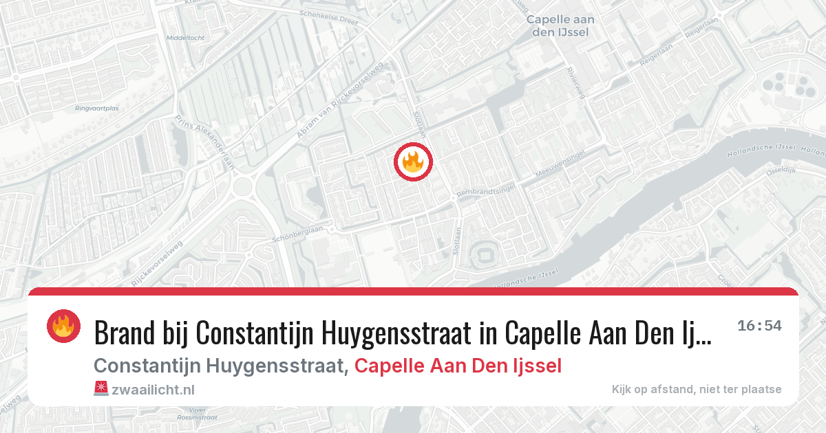 Brand bij Constantijn Huygensstraat in Capelle Aan Den Ijssel — 5 jul 2026
