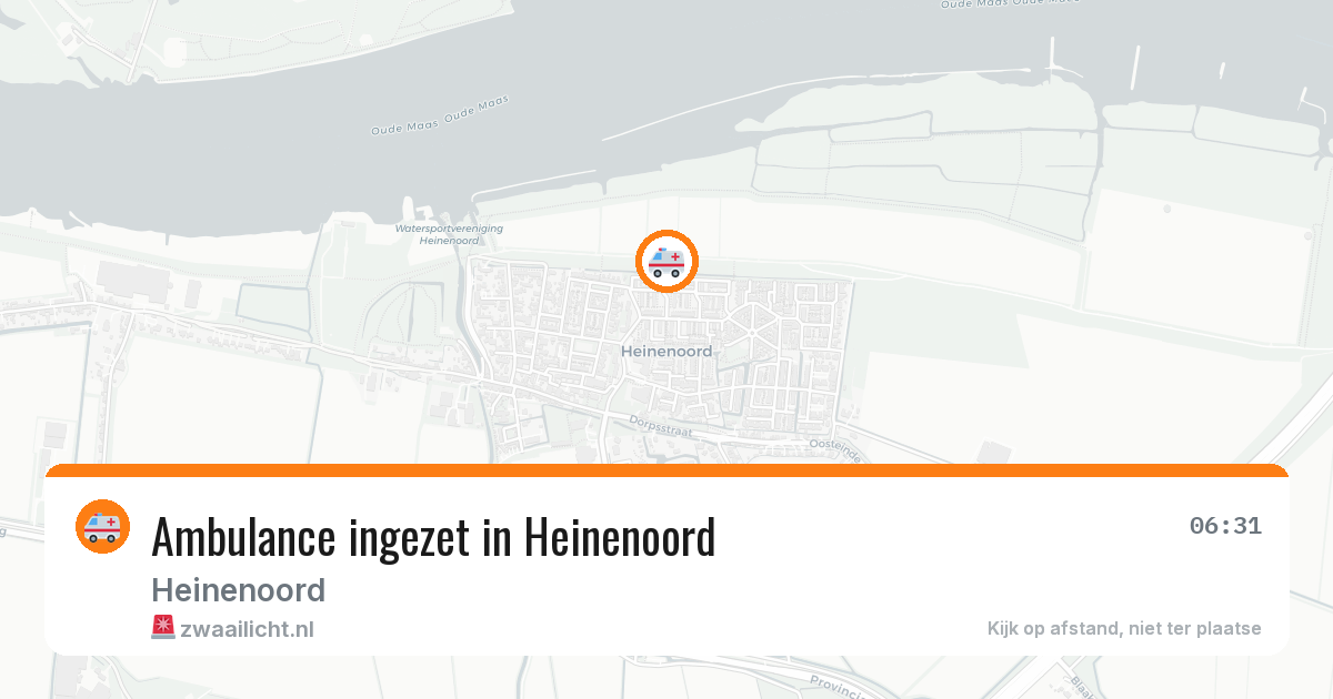 Ambulance ingezet in Heinenoord — 9 feb 2026