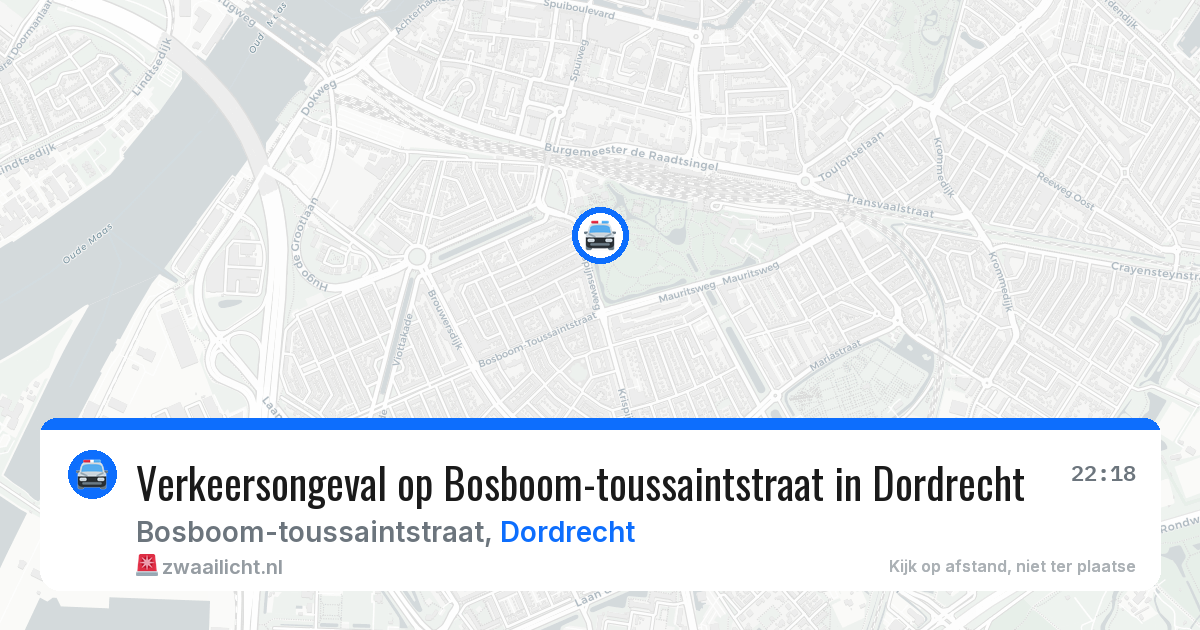 Verkeersongeval op Bosboom-toussaintstraat in Dordrecht — 10 jun 2026