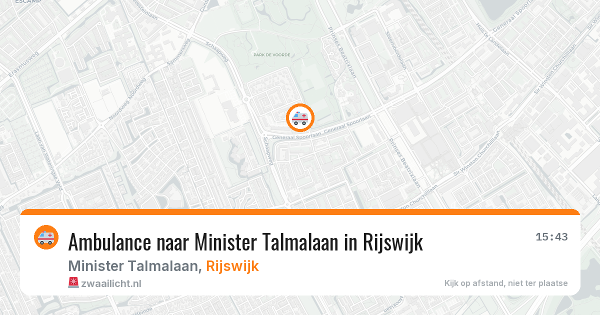 Ambulance naar Minister Talmalaan in Rijswijk — 19 mei 2026