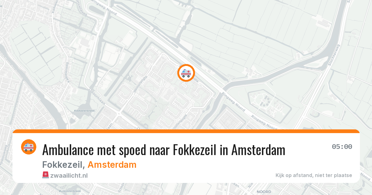 Ambulance met spoed naar Fokkezeil in Amsterdam — 18 jul 2026