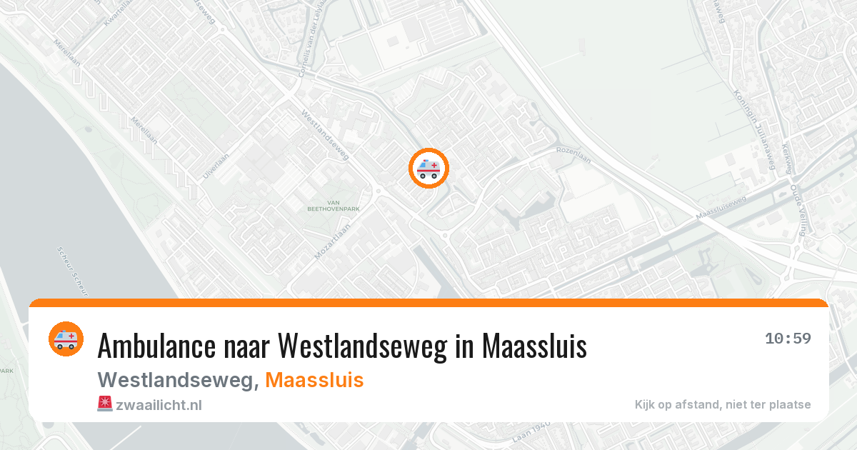 Ambulance naar Westlandseweg in Maassluis — 19 mrt 2026
