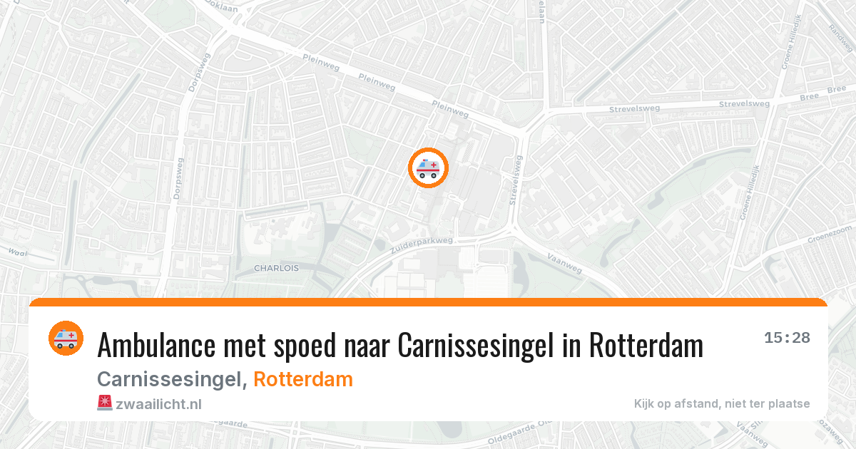 Ambulance met spoed naar Carnissesingel in Rotterdam — 10 jun 2026