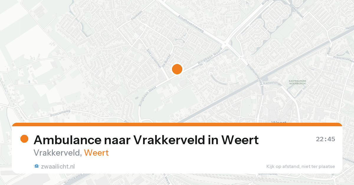 Ambulance naar Vrakkerveld in Weert — 25 aug 2026