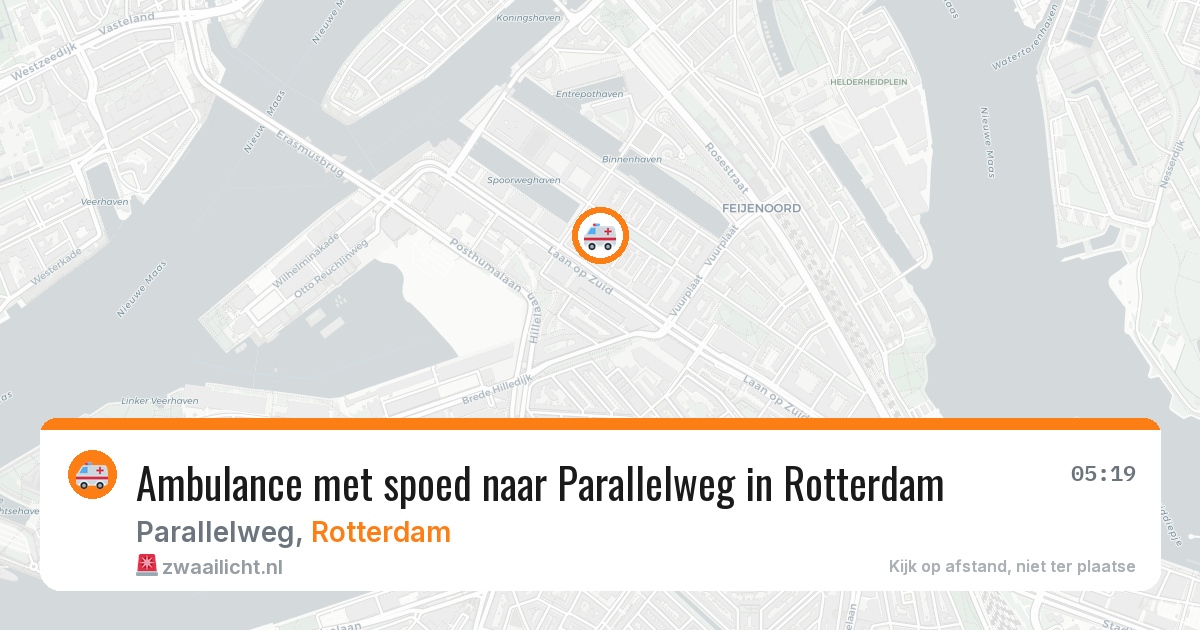 Ambulance met spoed naar Parallelweg in Rotterdam — 8 jul 2026