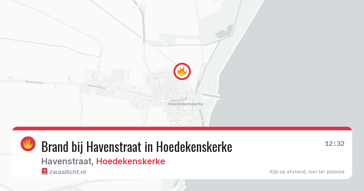 Brand bij Havenstraat in Hoedekenskerke — 30 mrt 2026