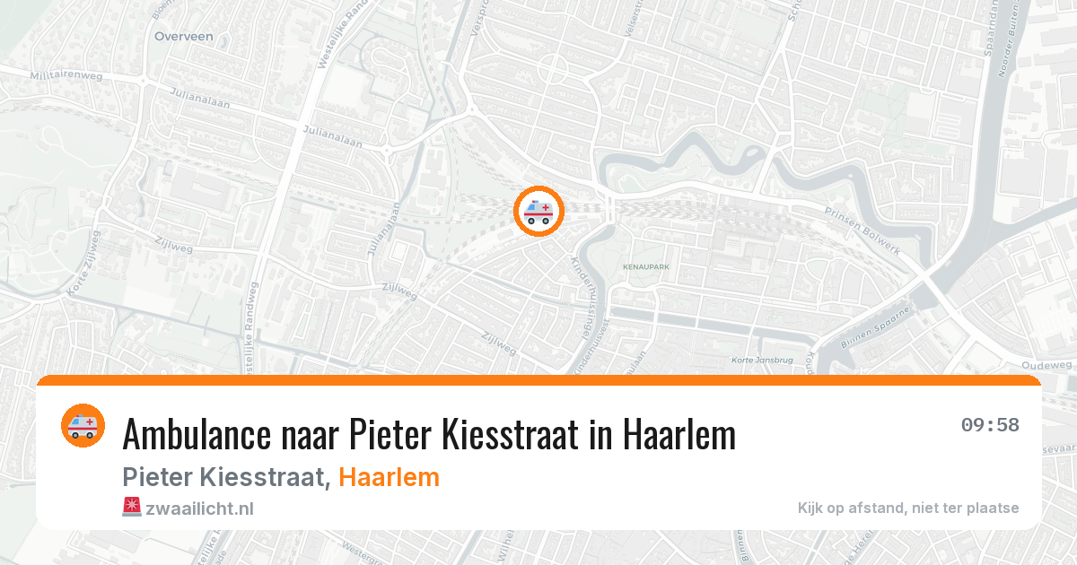 Ambulance naar Pieter Kiesstraat in Haarlem — 6 jun 2026
