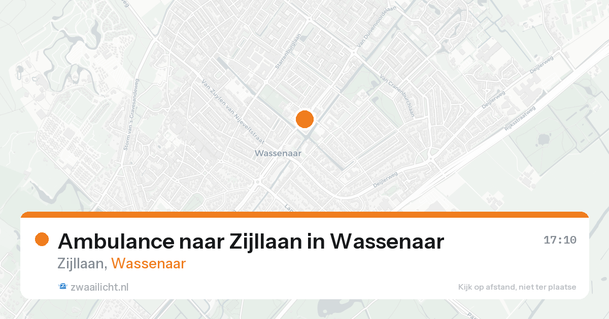 Ambulance naar Zijllaan in Wassenaar — 22 aug 2026