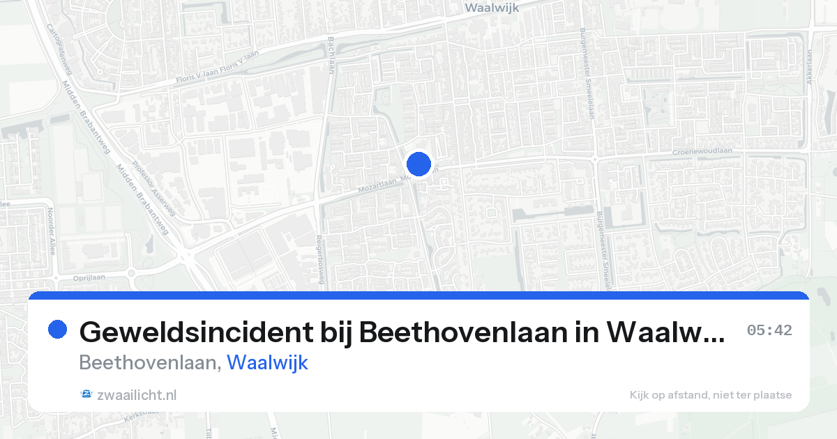 Geweldsincident bij Beethovenlaan in Waalwijk — 19 aug 2026