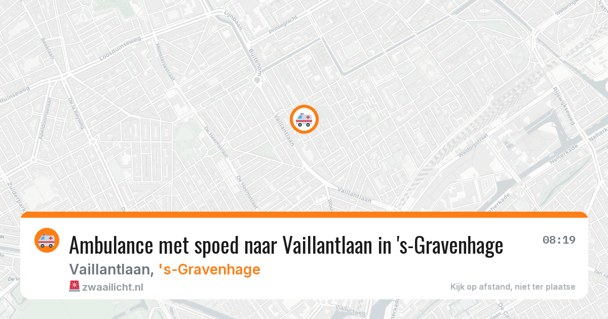 Ambulance met spoed naar Vaillantlaan in 's-Gravenhage — 12 aug 2026
