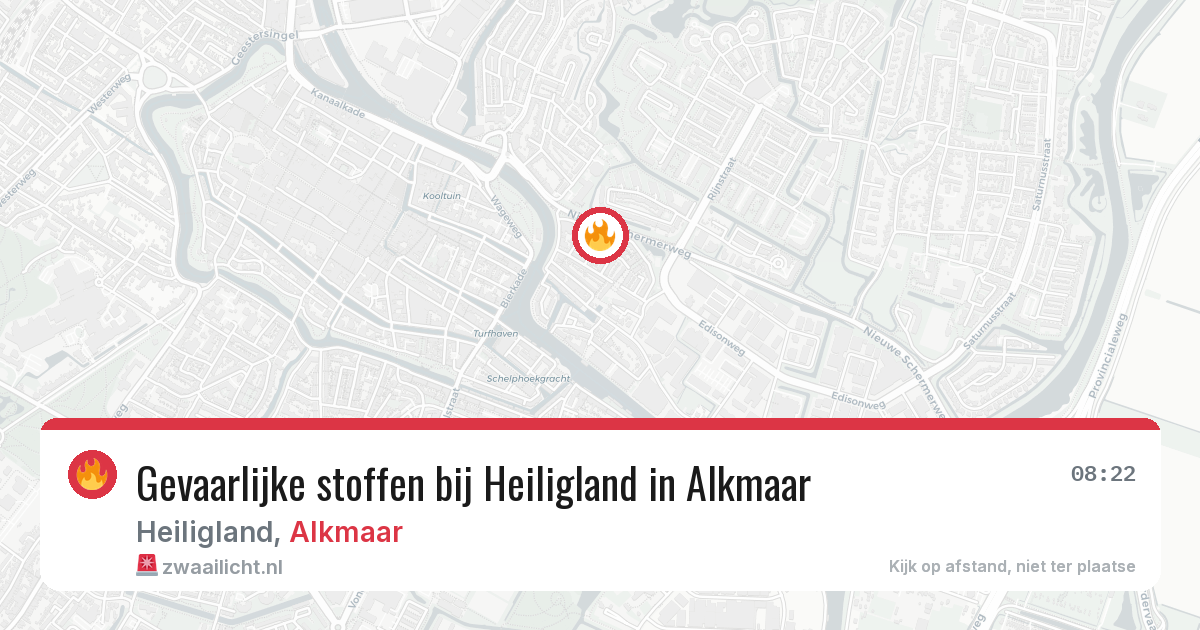 Gevaarlijke stoffen bij Heiligland in Alkmaar — 2 jul 2026