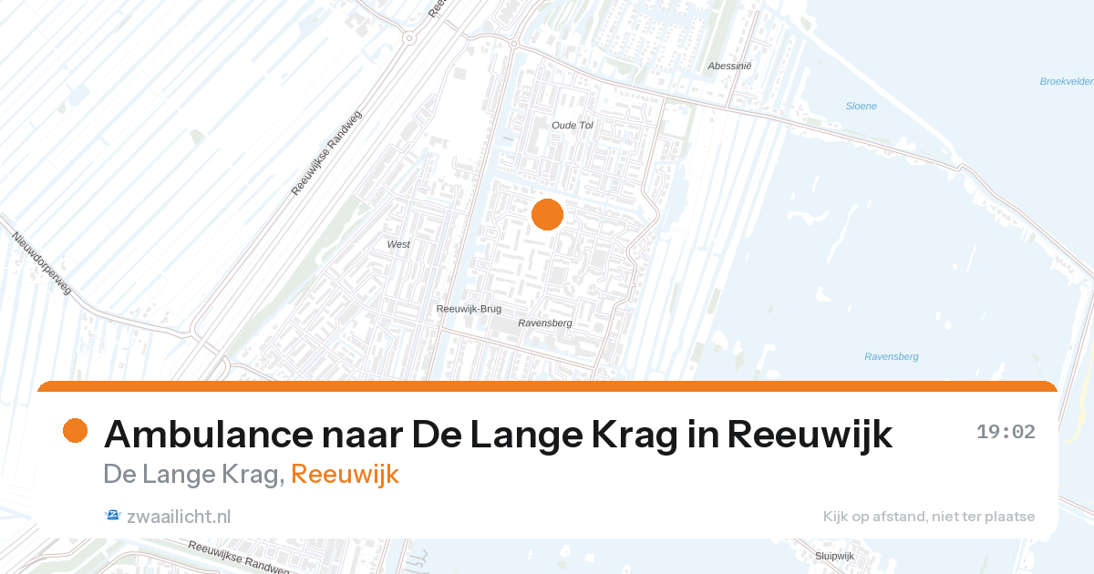 Ambulance naar De Lange Krag in Reeuwijk — 27 aug 2026