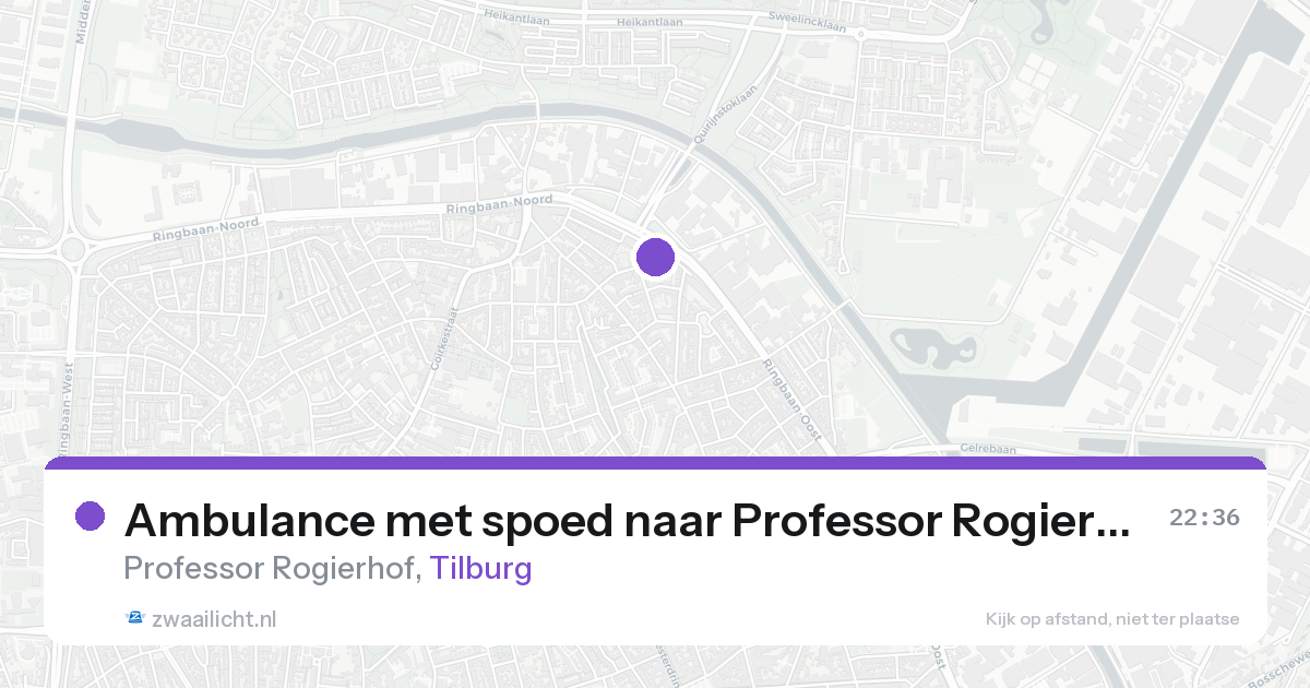 Ambulance met spoed naar Professor Rogierhof in Tilburg — 20 aug 2026