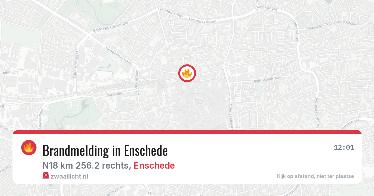 Brandmelding in Enschede — 10 aug 2026