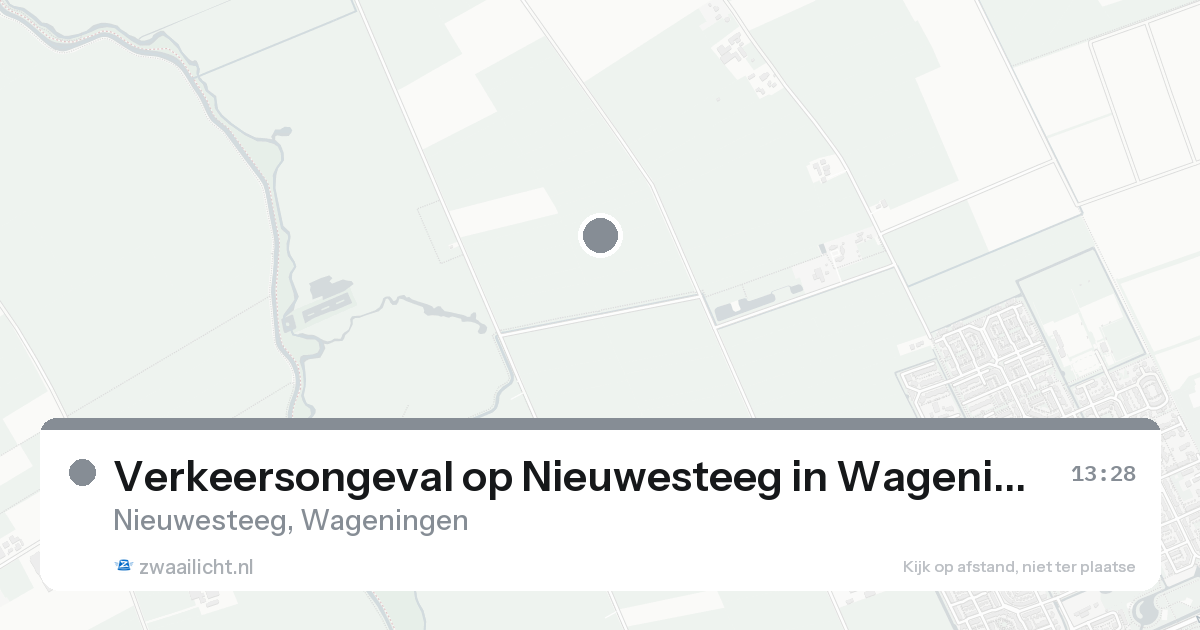 Verkeersongeval op Nieuwesteeg in Wageningen — 16 aug 2026
