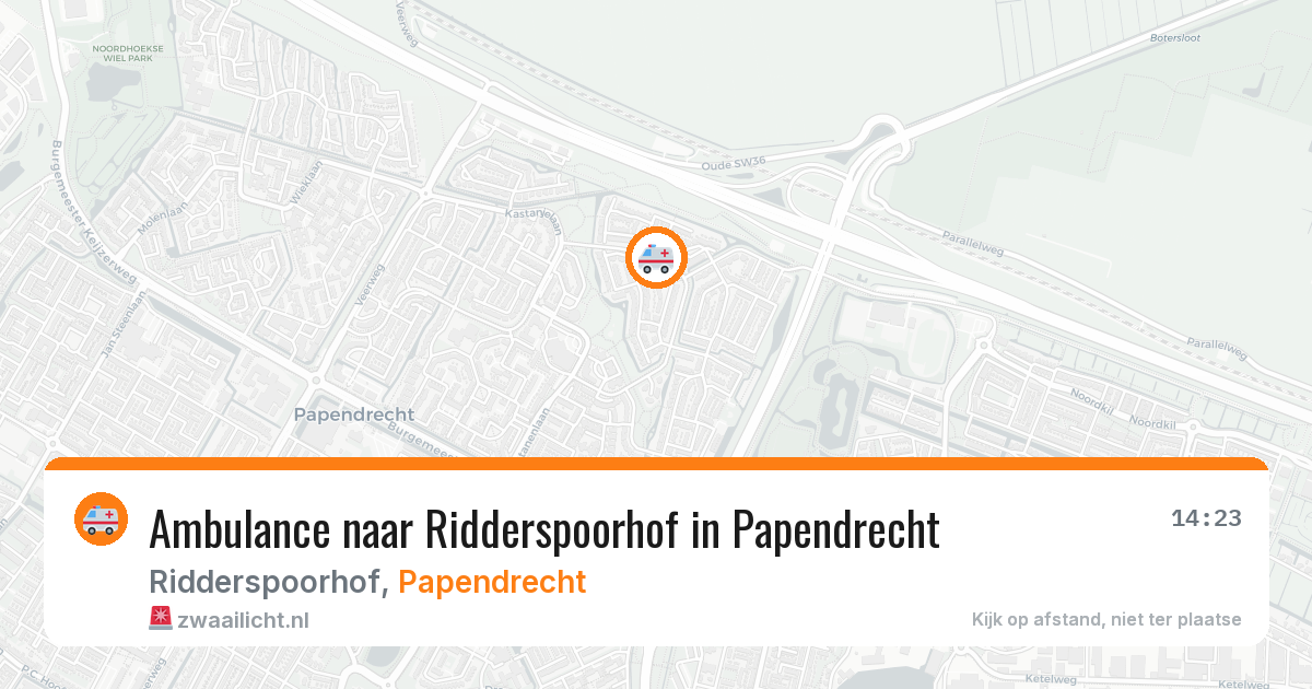 Ambulance naar Ridderspoorhof in Papendrecht — 25 mrt 2026