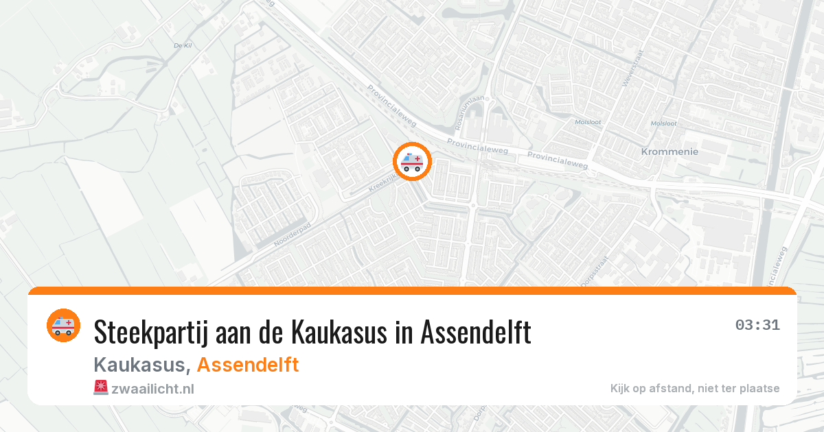 Steekpartij aan de Kaukasus in Assendelft — 14 mei 2026