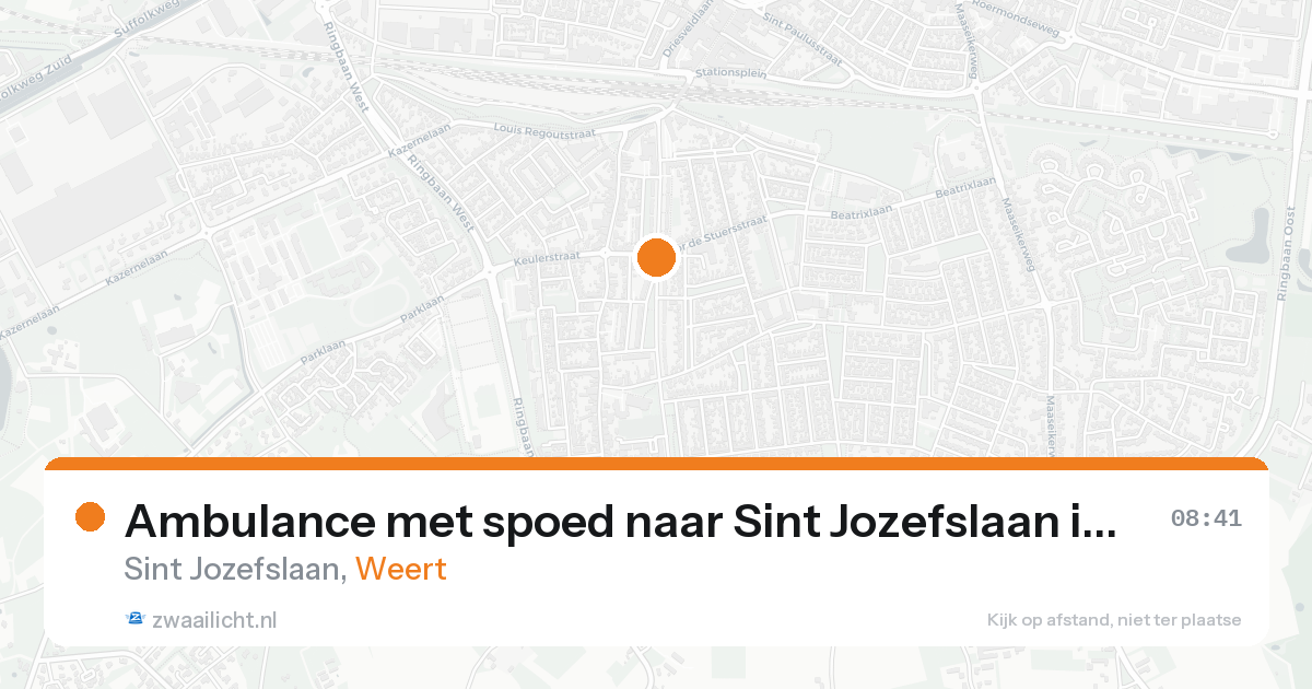 Ambulance met spoed naar Sint Jozefslaan in Weert — 25 aug 2026