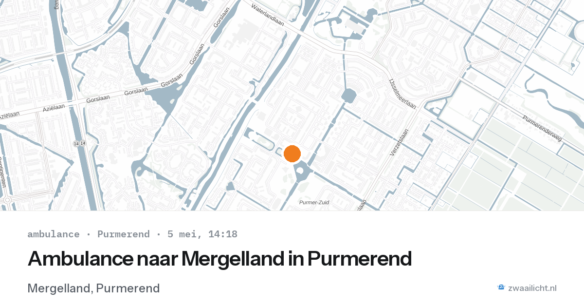 Ambulance naar Mergelland in Purmerend — 5 mei 2026