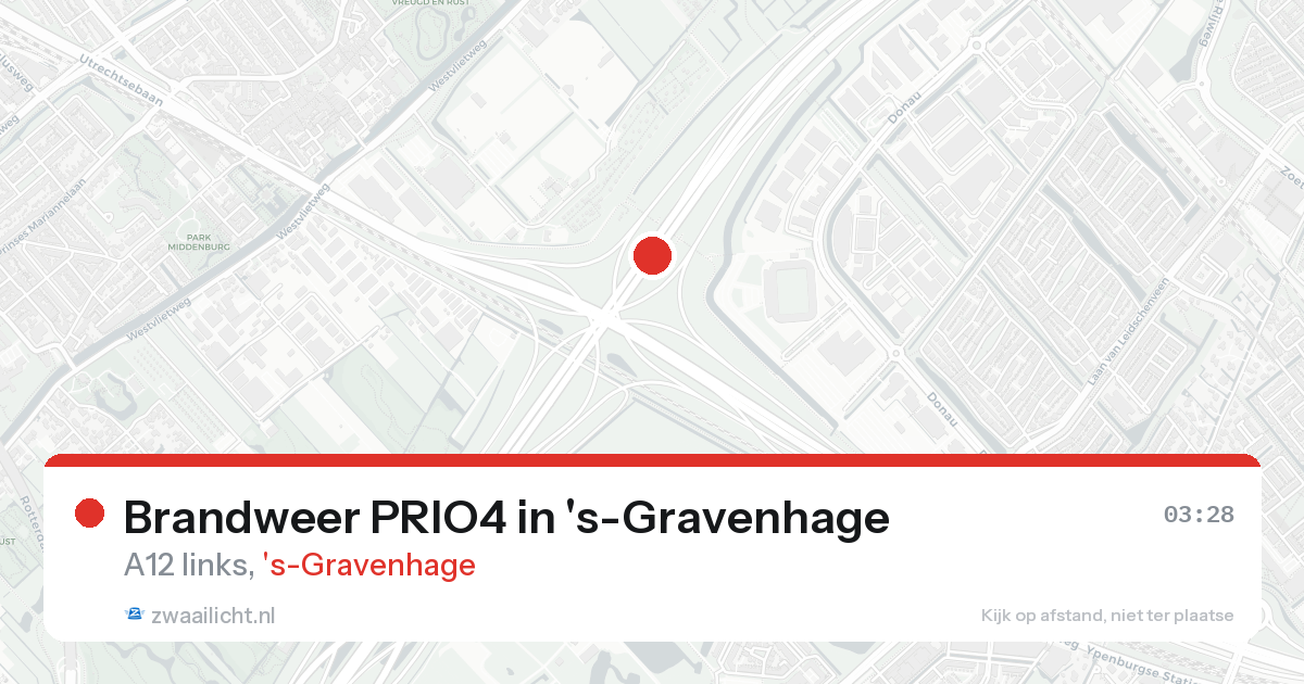 Brandweer PRIO4 in 's-Gravenhage — 18 aug 2026 | 🚨 Zwaailicht.nl
