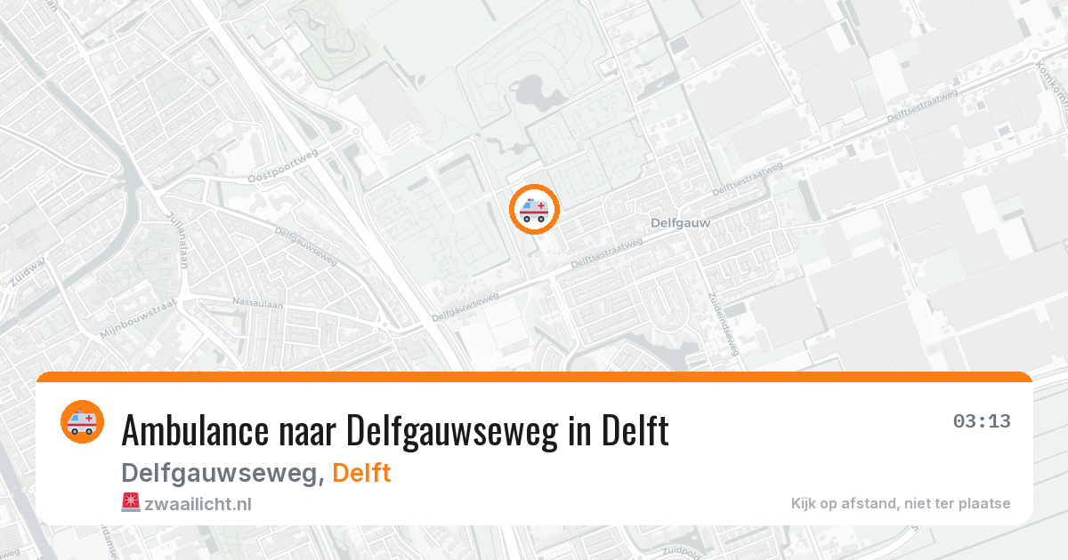 Ambulance naar Delfgauwseweg in Delft — 30 mei 2026