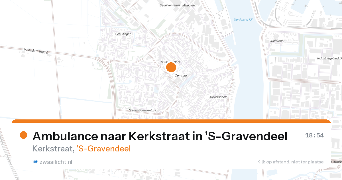 Ambulance naar Kerkstraat in 'S-Gravendeel — 28 aug 2026