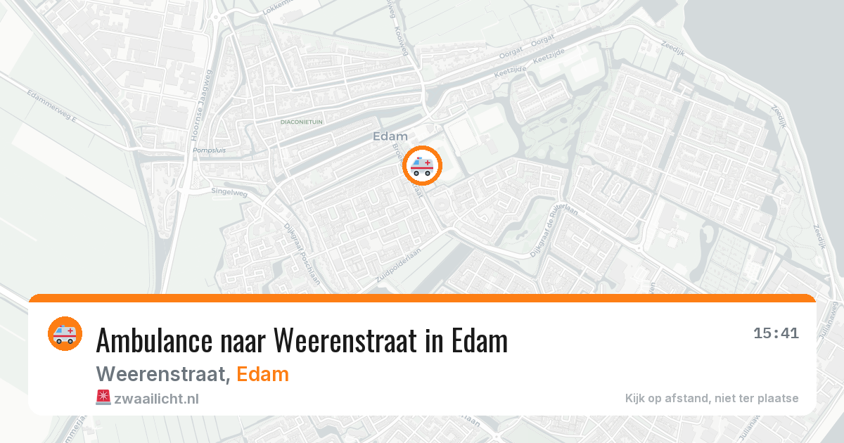 Ambulance naar Weerenstraat in Edam — 20 apr 2026