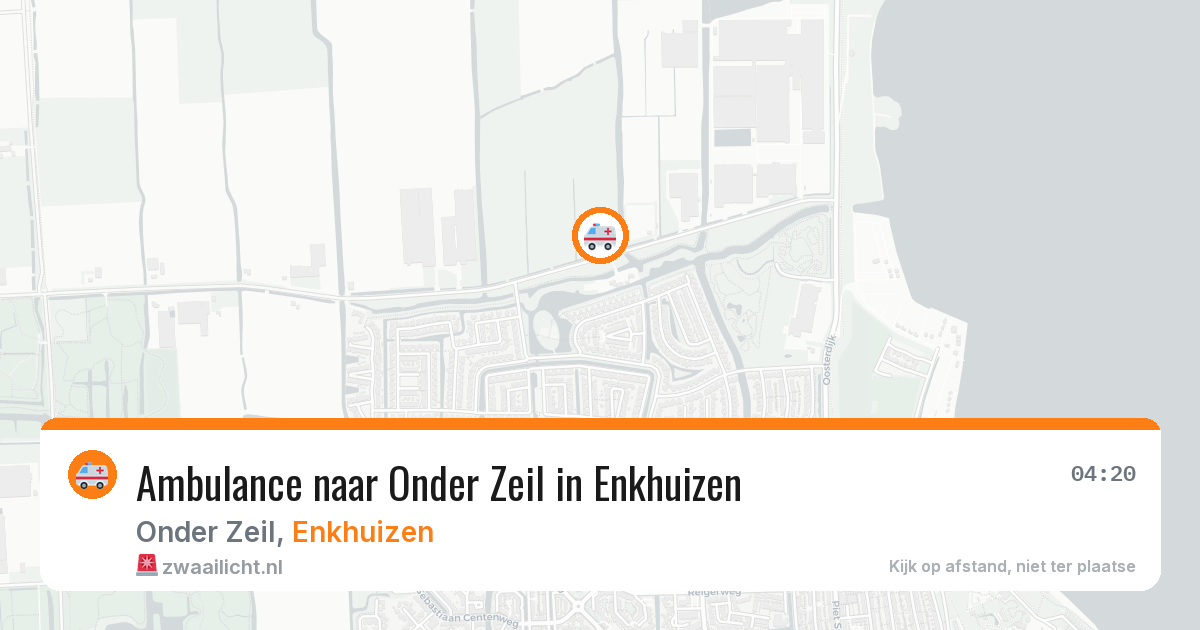 Ambulance naar Onder Zeil in Enkhuizen — 12 mei 2026