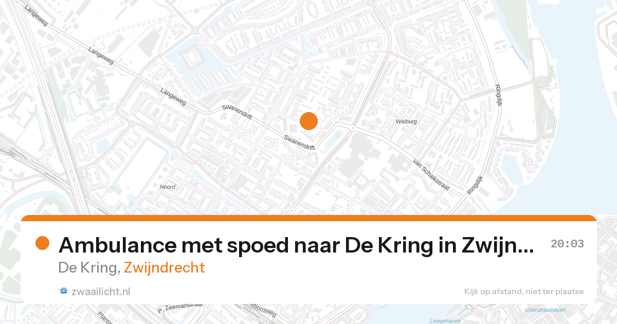 Ambulance met spoed naar De Kring in Zwijndrecht — 27 aug 2026