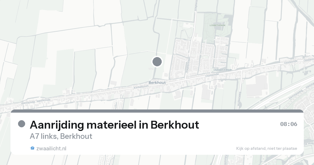 Aanrijding materieel in Berkhout — 7 feb 2026