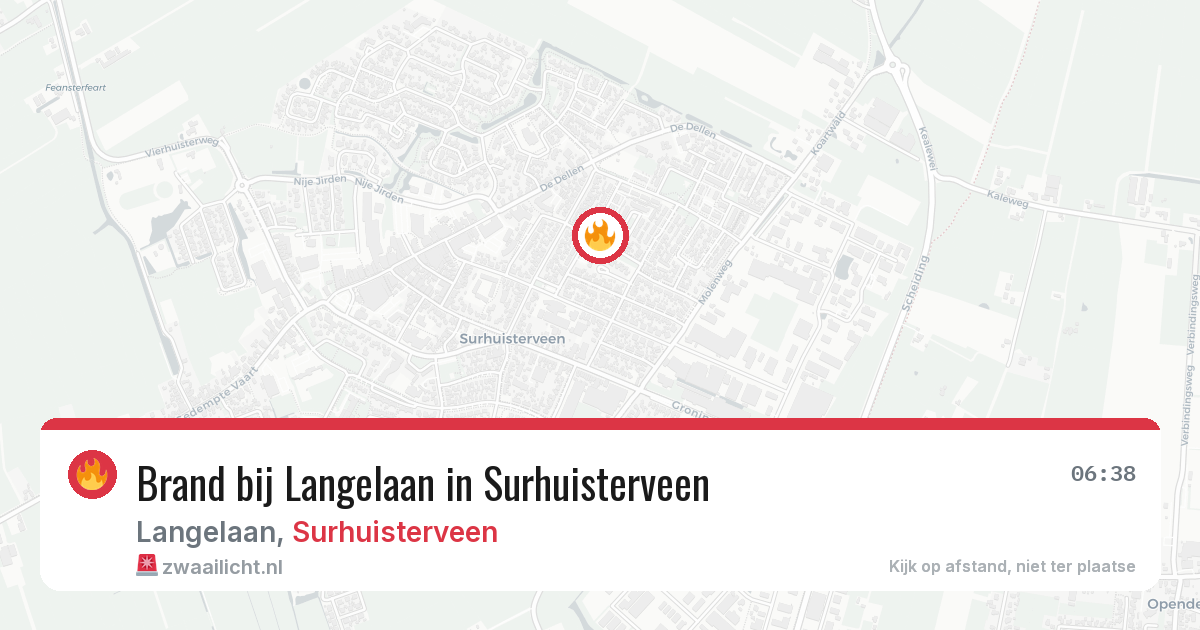 Brand bij Langelaan in Surhuisterveen — 20 jun 2026