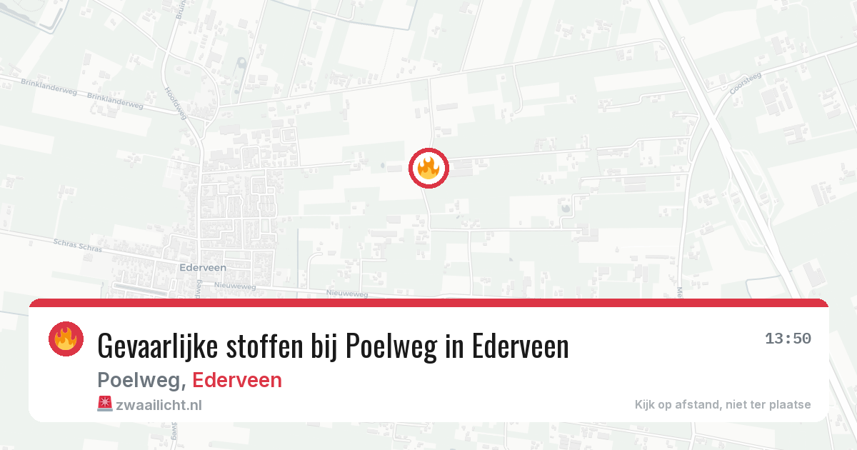 Gevaarlijke stoffen bij Poelweg in Ederveen — 4 mei 2026