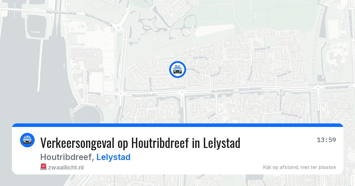 Verkeersongeval op Houtribdreef in Lelystad — 21 jan 2026