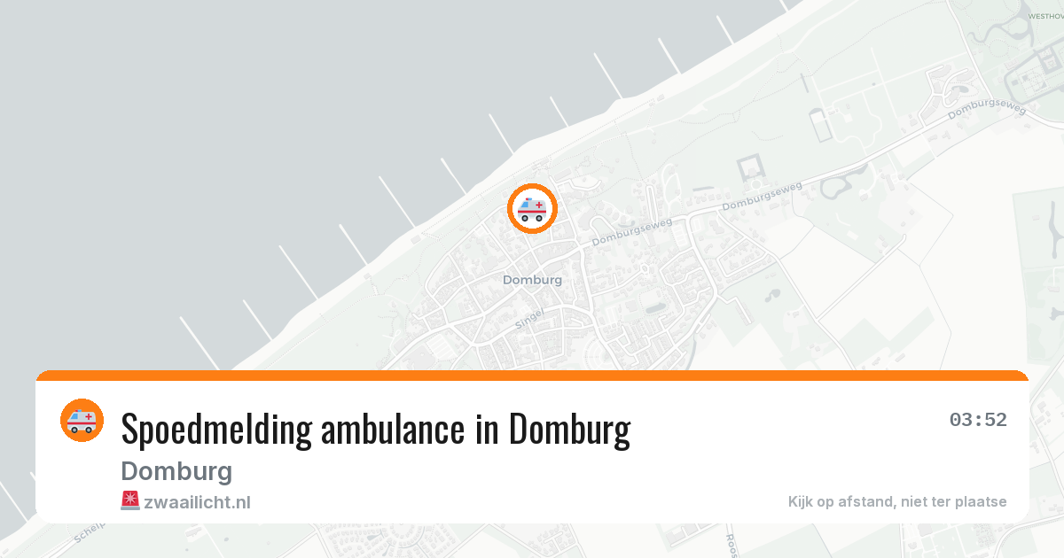 Spoedmelding ambulance in Domburg — 6 aug 2026