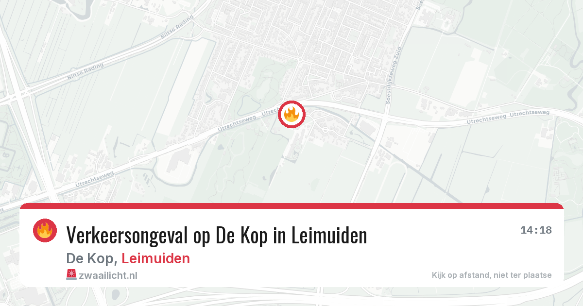 Verkeersongeval op De Kop in Leimuiden — 25 apr 2026